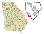 Cobb County Georgia Incorporated and Unincorporated areas Austell Highlighted